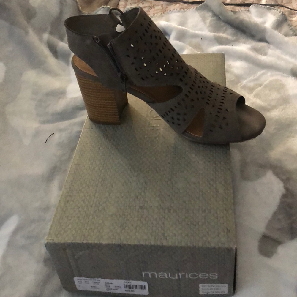 Gray booties